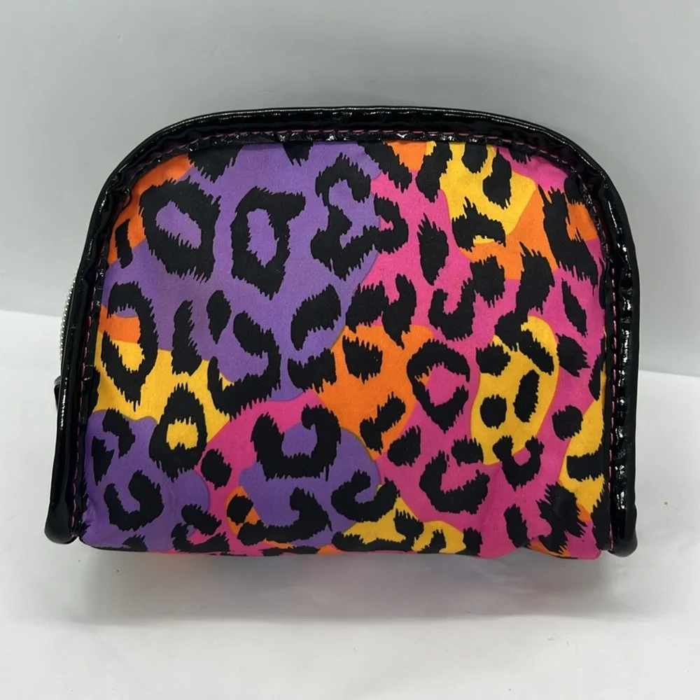 Betseyville Multi Colored Leopard Print Cosmetic Makeup Bag - Picture 3 of 7